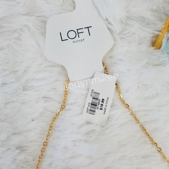 NEW LOFT Mixed Stone Station Necklace 17" NWT - Picture 7 of 7